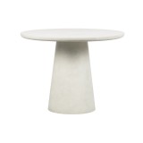 CONCRETE LOOK DINING TABLE LIGHT GREY FIBERGLASS 100       - DINING TABLES